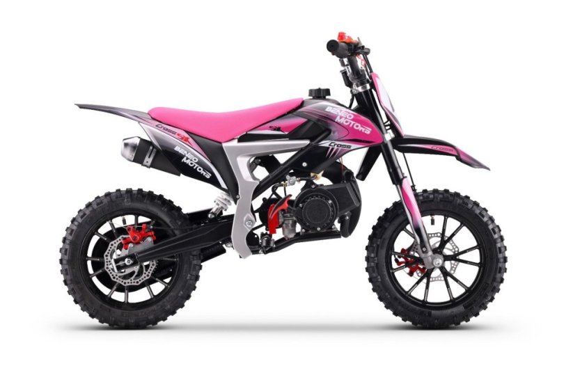 Benzínová motorka pro děti Beneo Motors CROSS SX růžová - 50cm3