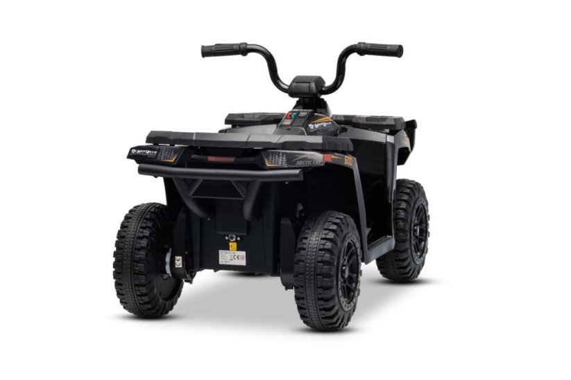 Elektrická čtyřkolka Beneo Arctic Cat 12V se zadním pohonem, černá, LED světla, lithiová baterie, 2 x 25W motor, originální licence