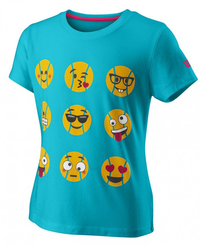 Detské tričko Wilson G Emotion-Fun Tech Tee scuba blue