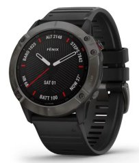 Garmin FÉNIX 6X SAPPHIRE CARBON GRAY DLC, black band