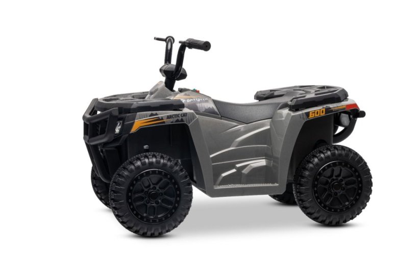 Elektrická čtyřkolka Beneo Arctic Cat 12V se zadním pohonem, šedá, LED světla, lithiová baterie, 2 x 25W motor, originální licence