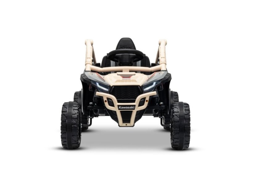Elektrické autíčko Kawasaki TERYX KRX 1000 12V, khaki, jednomiestne, odpružená zadná náprava, 2,4 Ghz diaľkové ovládanie, Lítiová batéria, 2 x 25W Motory, MP3 s USB/AUX