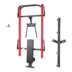 Multifunkčný posilňovací stojan - Power Rack HMS KLT22 červený
