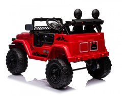 Beneo Elektrické autíčko Toyota FJ Cruiser XXL s pohonom 4x4, licencované (Dvojmiestne), červené, Prenosná lítiová batéria, Vysoký podvozok, Dve sedadlá, Odpružená zadná náprava, 2,4 GHz Diaľkový ovládač, MP3