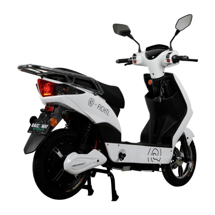 Elektroskúter RACCEWAY® E-FICHTL®, biely-lesklý, bez batérie