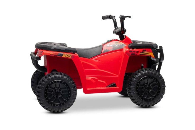 Elektrická čtyřkolka Beneo Arctic Cat 12V se zadním pohonem, červená, LED světla, lithiová baterie, 2 x 25W motor, originální licence