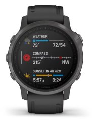 Garmin FÉNIX 6S SAPPHIRE CARBON GRAY DLC, black band