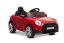 Beneo Elektrické auto BMW Mini Cooper 12V, červené, USB vstup s Bluetooth připojením na MP3 přehrávač, 2,4GHz dálkové ovládání, 2 x 25W motor, lithiová baterie, LED světla, ORIGINÁLNÍ licence