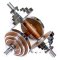 Činky jednoručné Proiron Walnut Steel 2 x 10 kg / pár