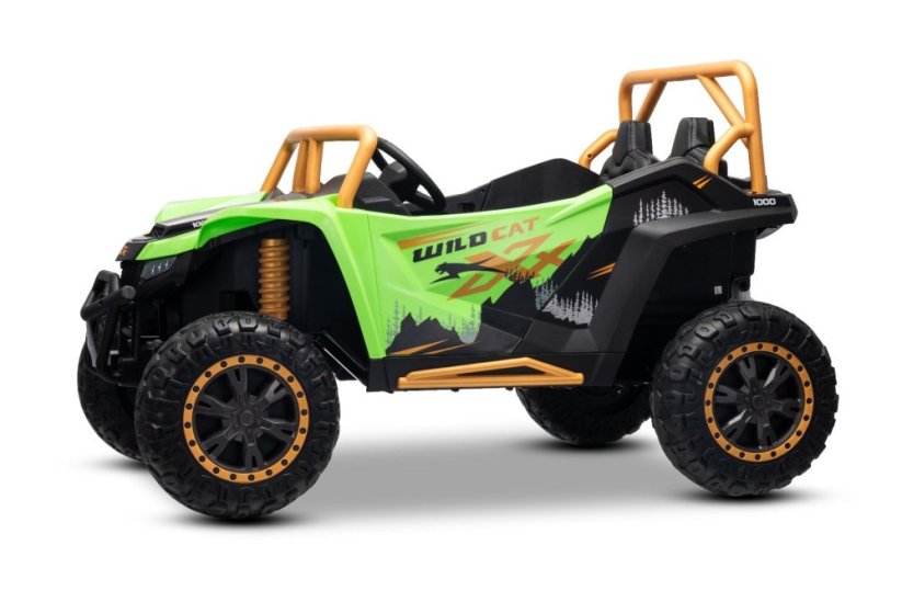 Elektrická bugina Arctic CAT XXL 4x4 24V, zelená, dvojmiestna, Mäkké EVA kolesá, Výkonné motory, Lítiová batéria, MP3 Prehrávač s Bluetoothom, odpružená zadná náprava, koženkové sedadlá, Originál Licencia