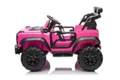 Elektrické autíčko Beneo Ford Bronco XL s pohonom zadných kolies, licencované (Dvojmiestne), ružové, Lítiová batéria, Vysoký podvozok, Dve sedadlá, Odpružená zadná náprava, 2,4 GHz Diaľkový ovládač, MP3 prehrávač so vstupom USB, LED