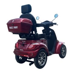 Elektrický čtyřkolový vozík RACCEWAY® STRADA LUX, červený