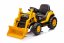 Beneo Licencovaný elektrický Bagr Caterpillar se svahovací lžící, Jednomístný, žlutý, USB vstupem na MP3 Přehrávači, Zadním pohonem s 2 x 30W Motory a Lithiovou baterií