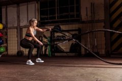 Posilovací lano Battle Rope Tunturi Pro v obalu 10 m