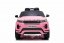 Beneo elektrické autíčko Range Rover Evoque Jednomiestne Kožené sedadlá MP3 Prehrávač s prípojkou USB/SD Pohon 4x4 Batéria 12V10AH EVA kolesá Odpružené nápravy Kľúčové trojpolohové ružová