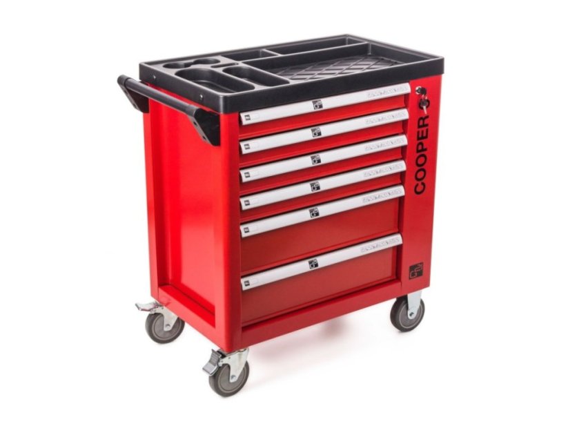 Dílenský vozík G21 Cooper 6, červený