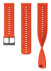 Suunto 22mm Athletic 6 Silicone Strap coral orange S+M