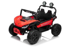 Elektrické auto Beneo T-REX Ride 4x4 dvoumístné 24V, červené, MP3 přehrávač se vstupem USB/AUX, pohon 4x4, lithiová baterie, odpružení, dálkové ovládání, LED světla