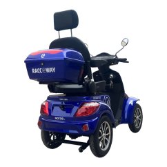 Elektrický čtyřkolový vozík RACCEWAY® STRADA LUX, modrý
