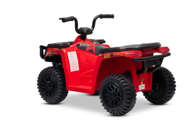 Elektrická čtyřkolka Beneo Arctic Cat 12V se zadním pohonem, červená, LED světla, lithiová baterie, 2 x 25W motor, originální licence