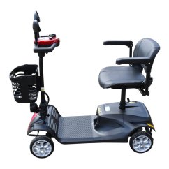 Elektrický čtyřkolový vozík RACCEWAY® SOLID, vínový