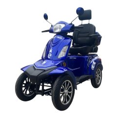 Elektrický čtyřkolový vozík RACCEWAY® STRADA LUX, modrý