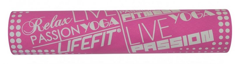 Podložka Lifefit Yoga Mat TPE 183x61x0,4cm, růžová
