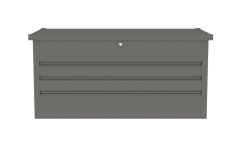Záhradný box G21 Denver 400 L, metalický šedý plechový