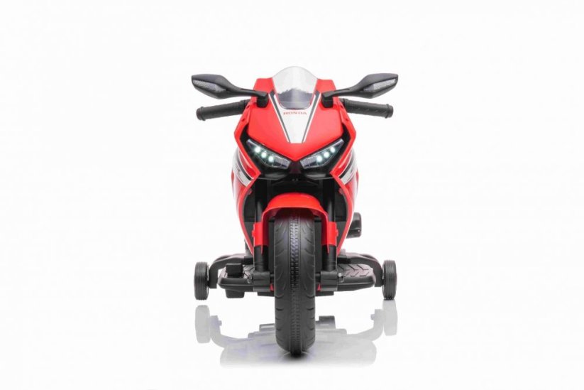 Beneo Elektrická Motorka HONDA CBR 1000RR Licencované 12V batéria Plastové kolesá 30W motor LED svetlá pevný rám pomocné kolieska červené