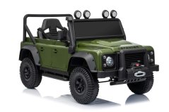 Beneo Elektrické autíčko Land Rover Defender 110 SVX 12V, zelené, 4X4 pohon, LED svetlá, predné aj zadné odpruženie kolies, 2.4 GHz diaľkové ovládanie, USB/Aux Vstup, Bluetooth, Lítiová batéria, 4 X 25W motor, ORIGINÁL licencia