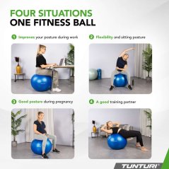Gymnastický míč TUNTURI zesílený 75 cm modrý