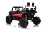 Elektrické auto Beneo T-REX Ride 4x4 dvoumístné 24V, červené, MP3 přehrávač se vstupem USB/AUX, pohon 4x4, lithiová baterie, odpružení, dálkové ovládání, LED světla