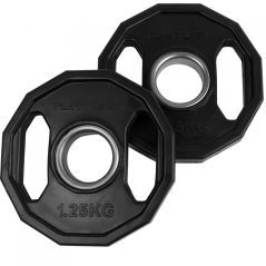 Kotouč olympijský pogumovaný 1,25 kg hranatý Tunturi pár