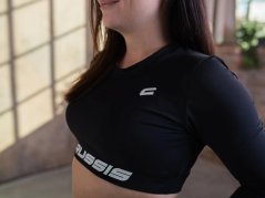 Dámsky Crop  Top dlouhý rukáv Crussis black