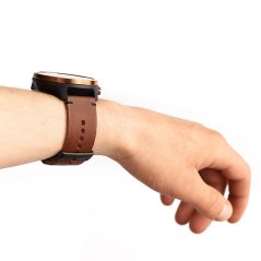 Suunto 20mm Urban 2 Leather Strap Brown Black Size M