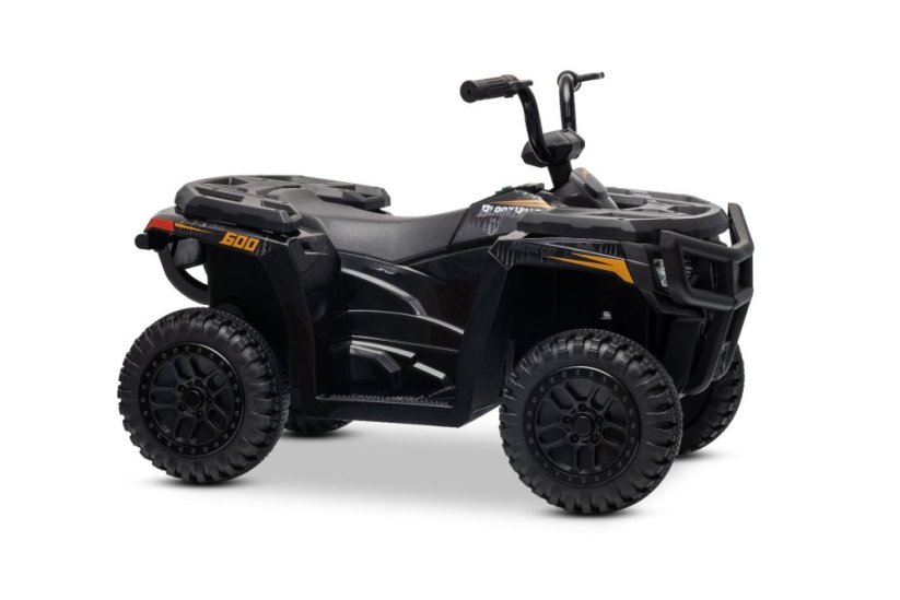 Elektrická čtyřkolka Beneo Arctic Cat 12V se zadním pohonem, černá, LED světla, lithiová baterie, 2 x 25W motor, originální licence