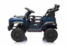 Elektrické autíčko Beneo Ford Bronco s pohonom zadných kolies s licenciou (Jednomiestne), modré, Lítiová batéria, Vysoký podvozok, široké sedadlo, Odpružená zadná náprava, 2,4 GHz Diaľkový ovládač, MP3 prehrávač so vstupom USB, LED