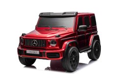 Beneo Mercedes-Benz G63 AMG 4x4 Dvoumístný 24V, červený, MP3 přehrávač s připojením USB/AUX a Bluetooth, pohon 4x4, lithiová baterie , EVA kola s odpružením