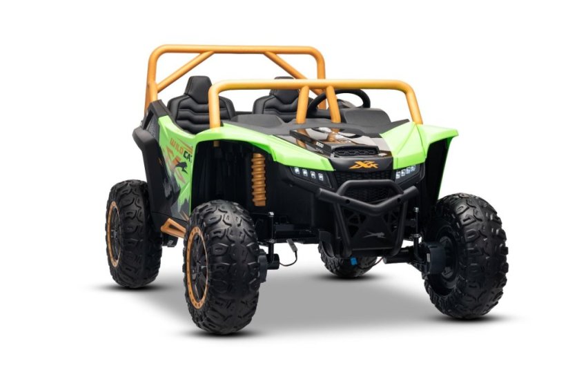 Elektrická buggy Arctic CAT XXL 4x4 24V, zelená, dvoumístná, Měkká EVA kola, Výkonné motory, Lithiová baterie, MP3 přehrávač s Bluetooth, Odpružená zadní náprava, Koženková sedadla, Originální licence