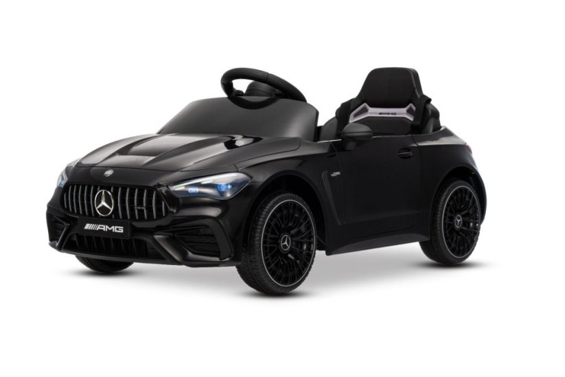 Beneo Elektrické autíčko Mercedes CLE 12V s pohonom zadných kolies, čierne, Jednomiestne, Lítiová batéria, LED svetlá, široké sedadlo, 2,4 GHz diaľkový ovládač, MP3 prehrávač so vstupom USB/AUX a Bluetooth, ORIGINAL Licencia
