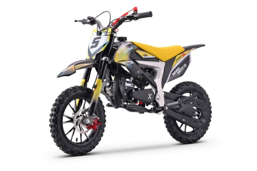 Benzínová motorka pre deti Beneo Motors CROSS SX žltá - 50cm3