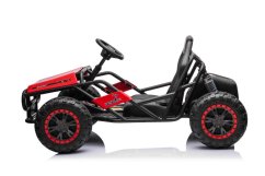 Beneo Elektrická Motokára SPORT-KART 24V, červená, EVA kola, Koženkové sedátko, 2 x 50W Motor, 24V Baterie, Masivní kovová konstrukce