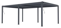Bioklimatická pergola G21 Austin Premium 6 x 4 m, antracitová hliníková