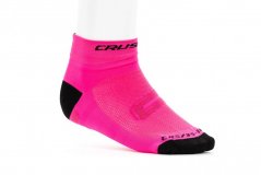 Cyklistické ponožky Crussis, růžovo-černé