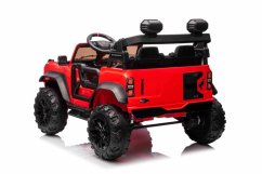 Elektrické autíčko Beneo Ford Bronco XL s pohonom zadných kolies, licencované (Dvojmiestne), červené, Lítiová batéria, Vysoký podvozok, Dve sedadlá, Odpružená zadná náprava, 2,4 GHz Diaľkový ovládač, MP3 prehrávač so vstupom USB, LED