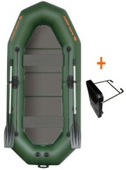 Čln Kolibri K-290 TP PROFI zelený pevná podlaha + držiak motora