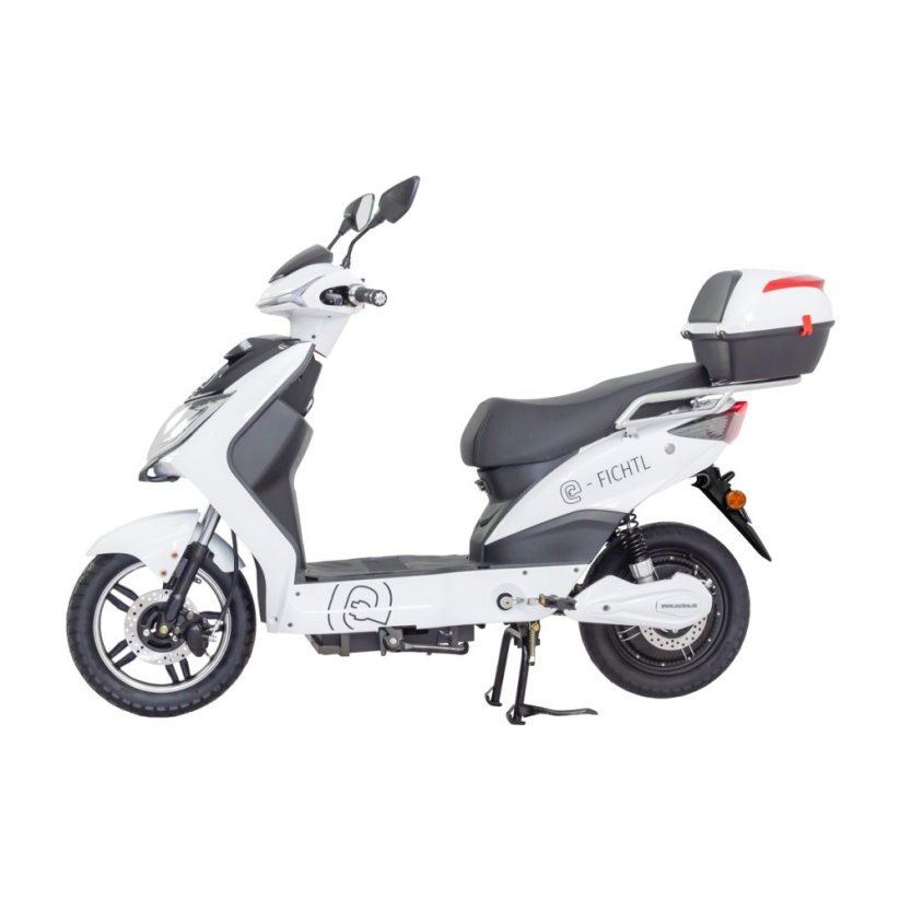 Elektroskúter RACCEWAY® E-FICHTL®, biely-lesklý, bez batérie