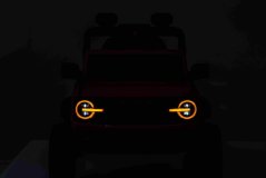 Elektrické autíčko Beneo Ford Bronco s pohonem zadních kol s licencí (Jednomístné), černé, Lithiová baterie, Vysoký podvozek, široké sedátko, Odpružená zadní náprava, 2,4 GHz Dálkový ovladač, MP3 přehrávač se vstupem USB, LED
