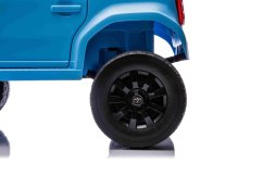 Elektrické autíčko Toyota Landcruiser 12V, modré, široké jednomiestne sedadlo, 2,4 GHz diaľkové ovládanie, USB / AUX Vstup, Bluetooth, Odpruženie, Lítiová batéria, LED svetlá, 2 X 25W Motor, ORIGINÁL licencia