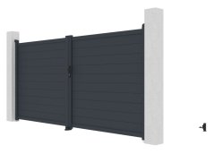 Brána G21 Orlando 350x173 cm dvojkrídlová, antracitová